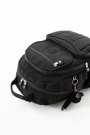 Siyah Kenyon Cox 8860  Unisex Klınkır Maymunlu Günlük ve Okul Sırt Çantası 