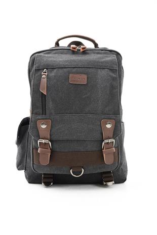 Siyah Kenyon Cox kanvas a kalite Erkek Sırt Çantası Kanvas Kumaş Ebat 42Cm32Cm
