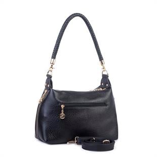 Siyah Nas Bag Kadın Şık Örgülü El yapımı Askılı Omuz ve Çapraz Çanta  Victoria