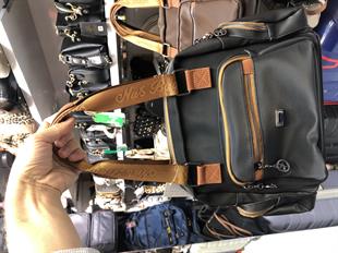 Siyah taba Nas bags kadın kol ve çapraz askılı. Çok gözlü çanta 1402 