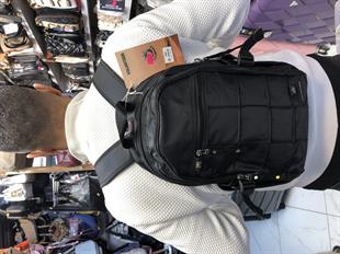 Siyah Volunteer uni sex sırt çantası a kalite hafif kumaş orta boy ebat 38cm28cm