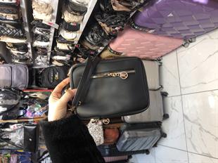 Siyah klipsli çanta postacı model ebat 20cm15