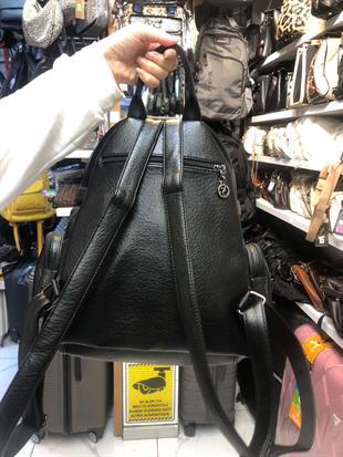 SUNİ DERİ Nas Bag Kadın Sırt Çantası Siyah 