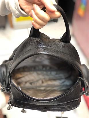 SUNİ DERİ Nas Bag Kadın Sırt Çantası Siyah 