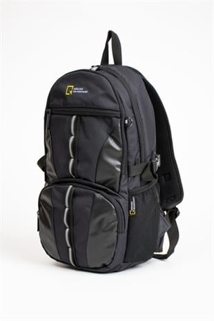 Unisex orta boy mega bags sırt çantası m-6005 siyah 40x24 cm