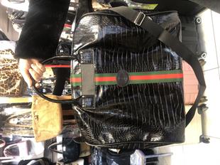 Unisex Siyah Kroko El Valizi Seyahat Çantası boyut 47cm37cm27 cm