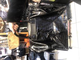 Unisex Siyah Kroko El Valizi Seyahat Çantası boyut 47cm37cm27 cm