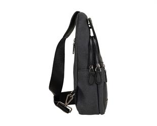 Unisex Su Geçirmez Spor Çapraz Ayarlanabilir Askılı İçi Astarlı El Göğüs ve Omuz Çantası 5 Bölmeli - Siyah