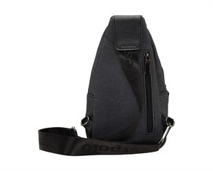 Unisex Su Geçirmez Spor Çapraz Ayarlanabilir Askılı İçi Astarlı El Göğüs ve Omuz Çantası 5 Bölmeli - Siyah