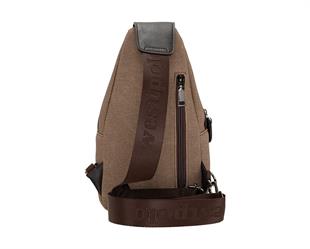 Unisex Su Geçirmez Spor Çapraz Ayarlanabilir Askılı İçi Astarlı El Göğüs ve Omuz Çantası 5 Bölmeli - Kahverengi