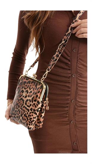 Burslu Kadın Çapraz Çanta – Gold Klipsli, Ve Fonksiyonel Omuz Çantası Bp-4860o ebat 20cm15