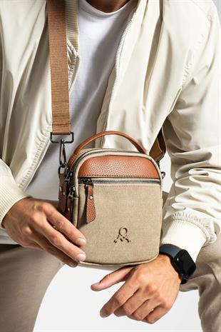 VİZON  MEGA ERKEK KANVAS EL ÇANTASI POSTACI ÇANTASI