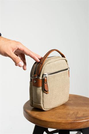 VİZON  MEGA ERKEK KANVAS EL ÇANTASI POSTACI ÇANTASI