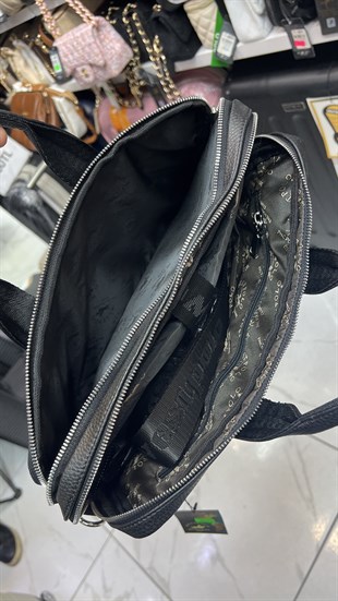 West Polo unisex evrak çantası 6083 siyah labtop gözlü iki bölmeli