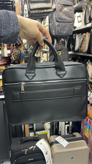 West Polo unisex evrak çantası 6083 siyah labtop gözlü iki bölmeli