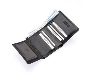 Westpolo Alde Hakiki Deri Bol Kredi Kart Bölmeli Erkek Cüzdan - Siyah