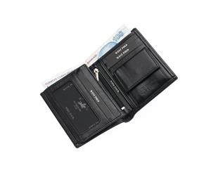 Westpolo Campe Fermuarlı Bozuk Para ve Bol Kartlık Bölmeli Erkek Cüzdanı - Siyah