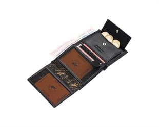 Westpolo Costa Fermuarlı Bozuk Para ve Bol Kartlık Bölmeli Hakiki Deri Erkek Cüzdanı - Siyah