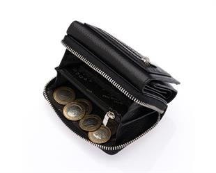 Westpolo Saxa Bol Kredi Kart Bölmeli Hakiki Deri Kadın Kartlık Cüzdan - Siyah