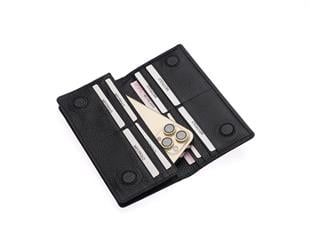 Westpolo Unisex Hakiki Deri Telefon Bölmeli Mıknatıslı Kapaklı Uzun Cüzdan, El Portföyü