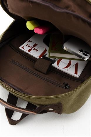 yeşil Kenyon Cox kanvas a kalite Erkek Sırt Çantası Kanvas Kumaş Ebat 42Cm32Cm