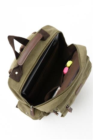 yeşil Kenyon Cox kanvas a kalite Erkek Sırt Çantası Kanvas Kumaş Ebat 42Cm32Cm