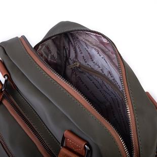 Yeşil Nas bags kadın kol ve çapraz askılı. Çok gözlü çanta 1402 ebat 27cm32  