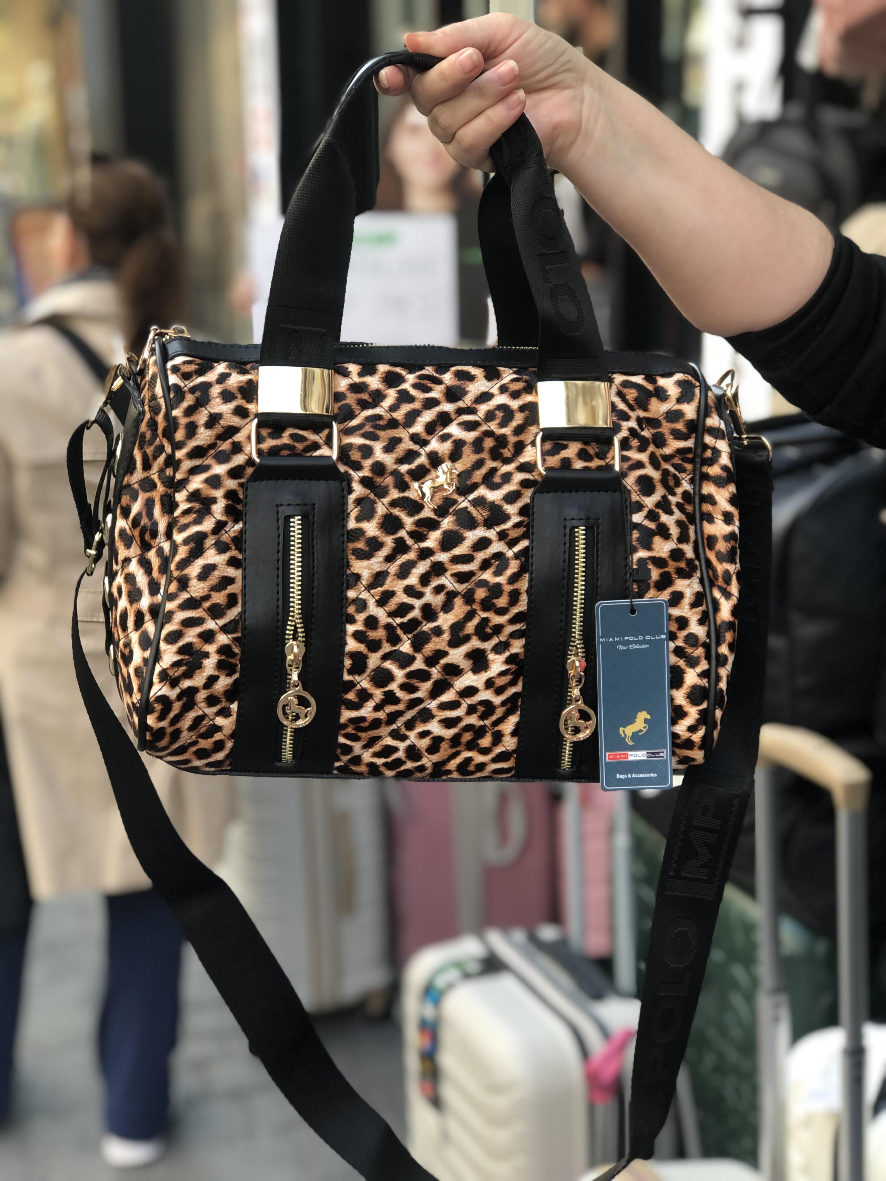  Leopar Miami Polo kadın 1204 kadın el çantası 