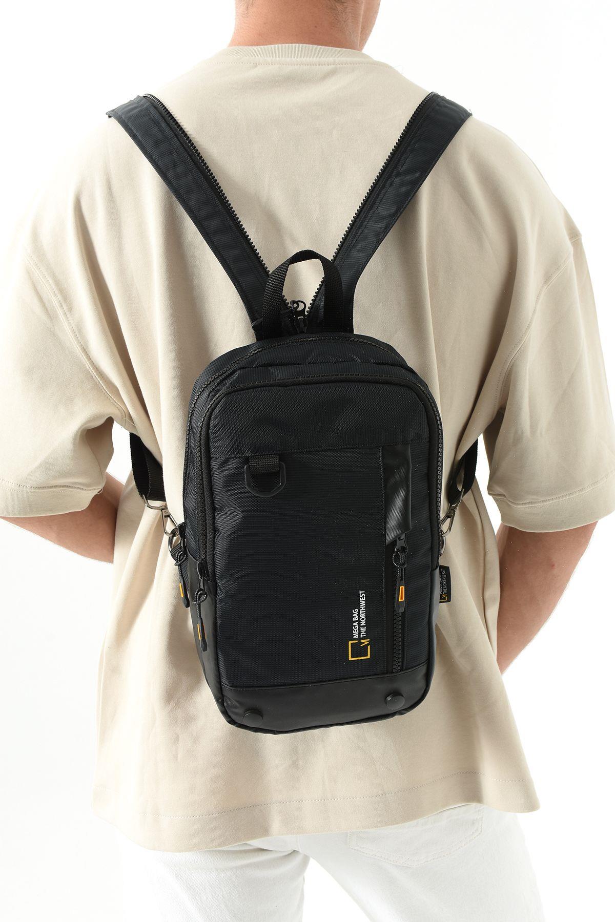 1035 siyah Mega Bag The Northwest Erkek Vücut Çantası