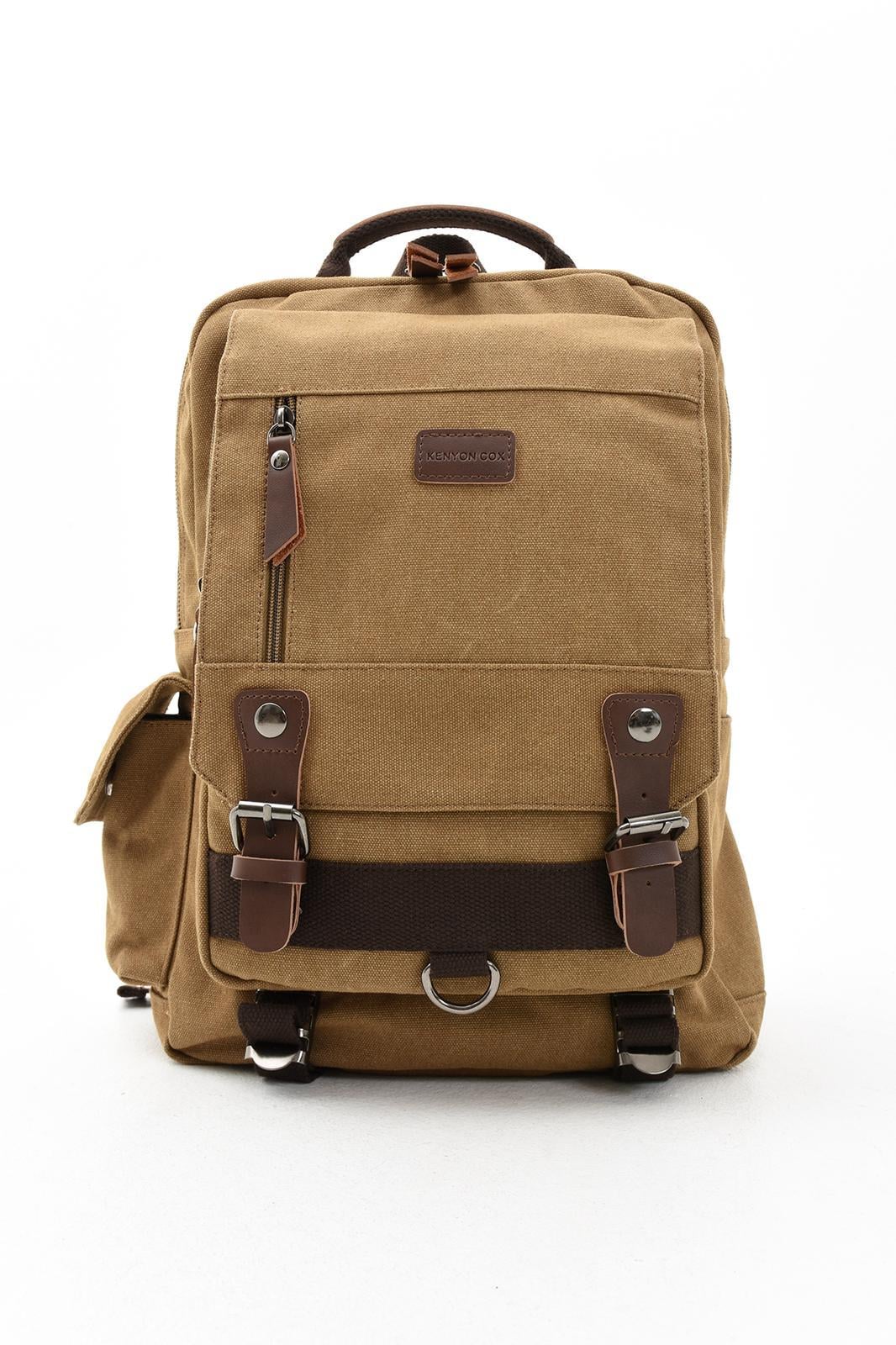 camel Kenyon Cox kanvas a kalite Erkek Sırt Çantası Kanvas Kumaş Ebat 42Cm32Cm
