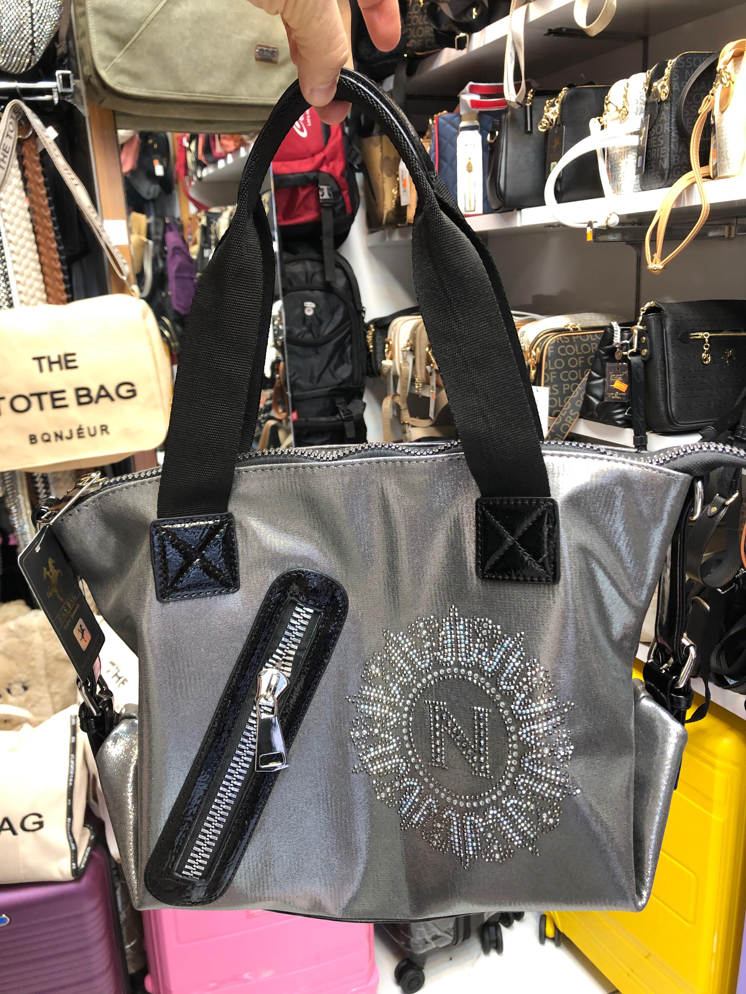 siyah Nas bags 1058 kol çanta taşlı omuz çantası |elizabell.com.tr