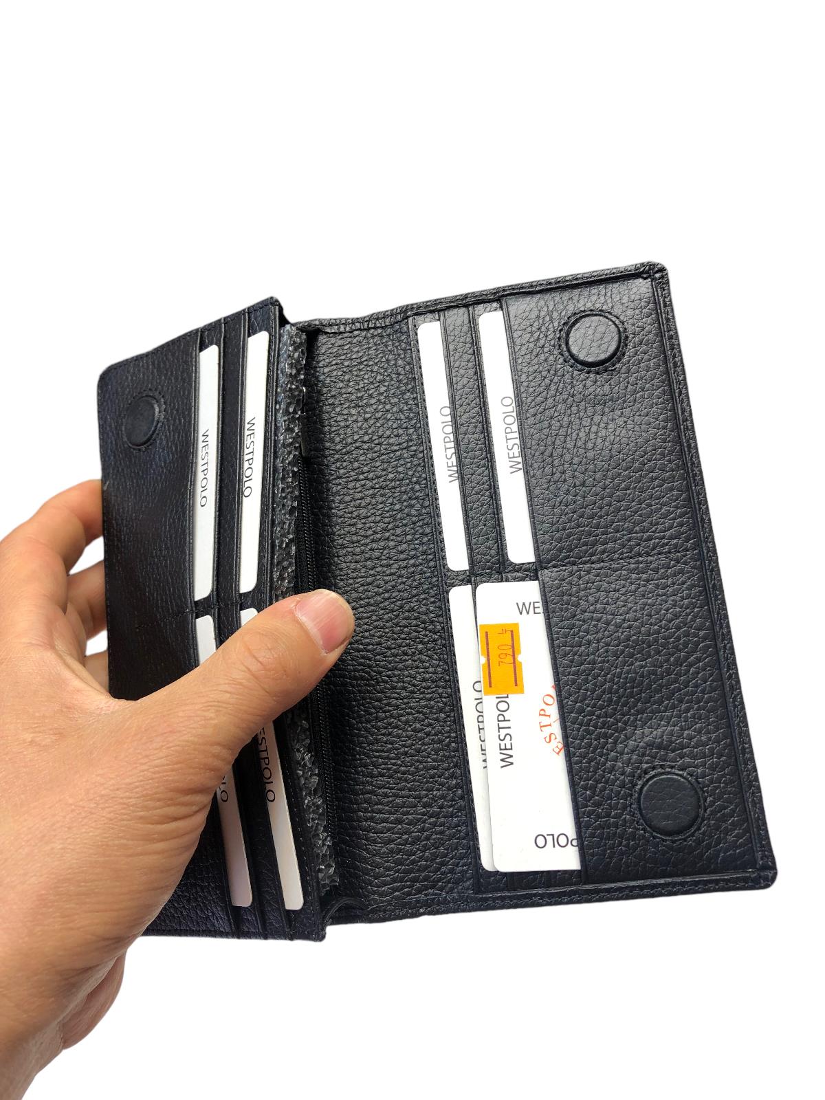 Hakiki deri tefonlu cüzdan erkek cüzdanı uzun |elizabell.com.tr
