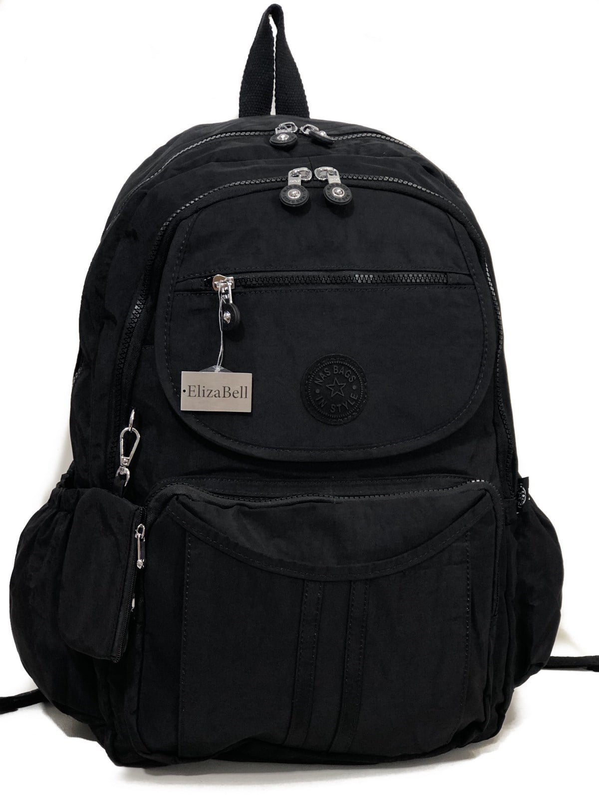 Kadın sırt çantası ve okul çantası krinkıl kumaş ebat 45cm35cm siyah 
