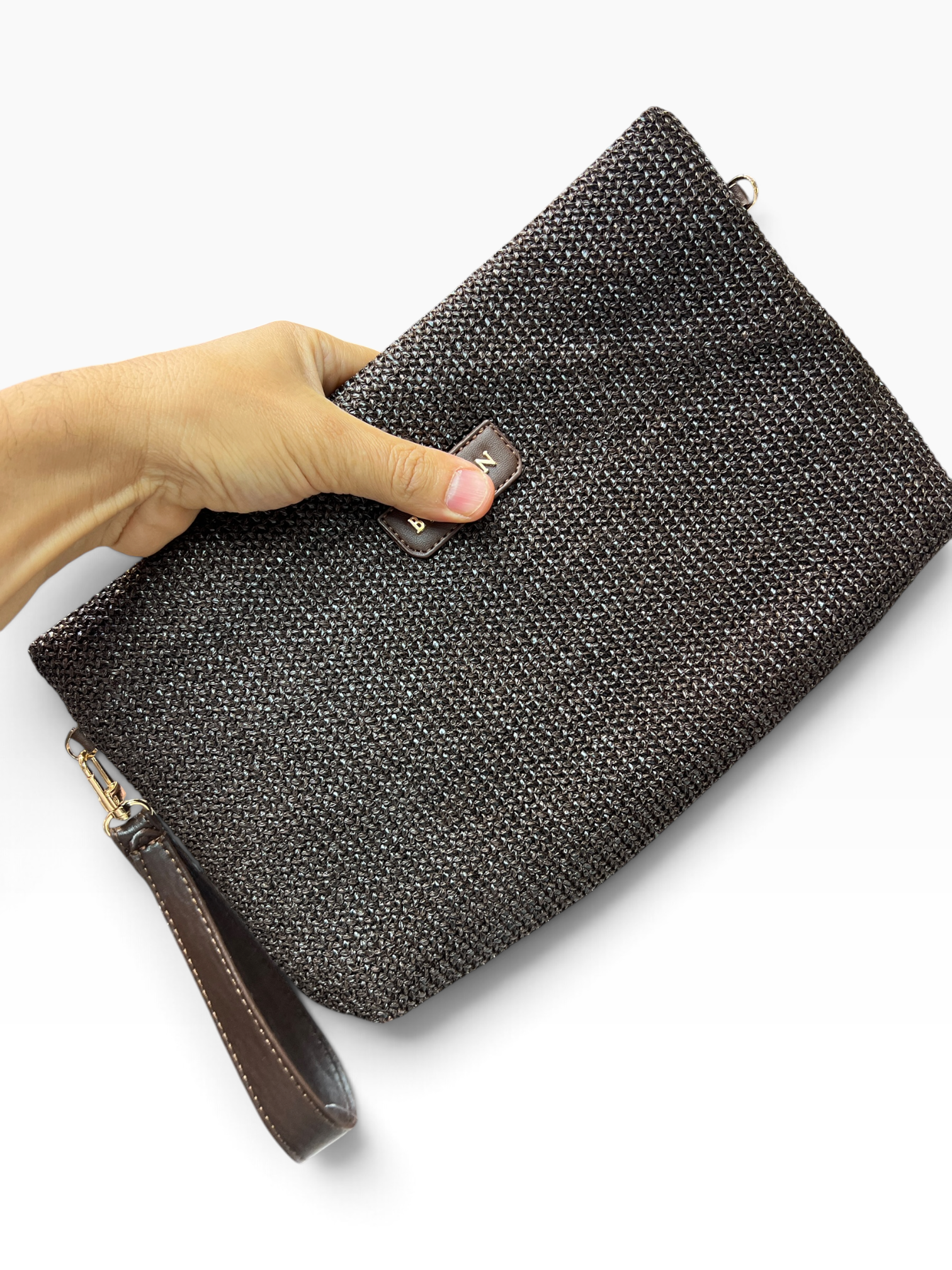 Kahve Kadın clutch çanta kılaç çanta portföy çanta el çantası ebat 20cm30