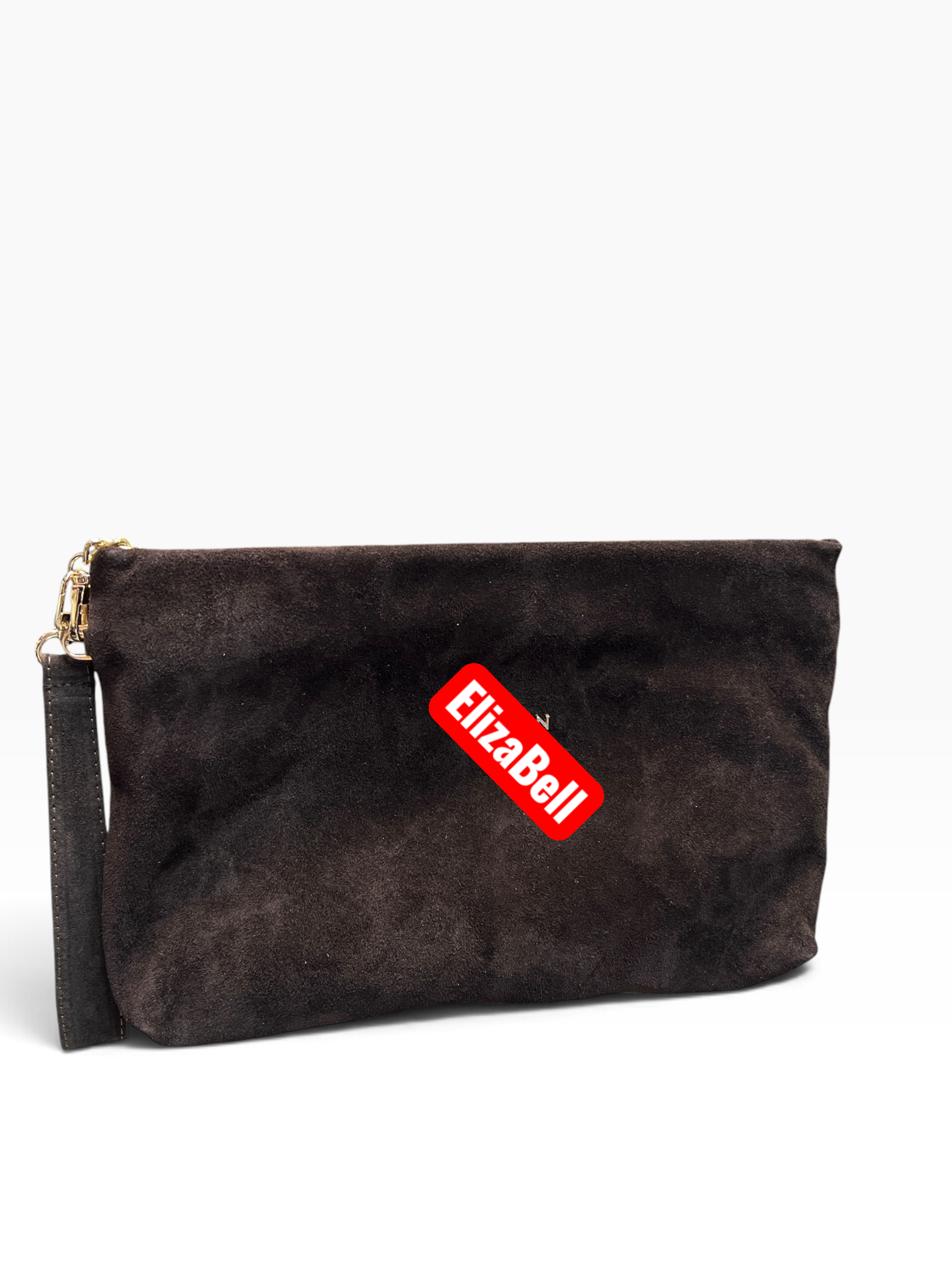 Kahve Süet gerçek deri nubek   deri  Kadın clutch çanta kılaç çanta portföy çanta el çantası ebat 20cm30