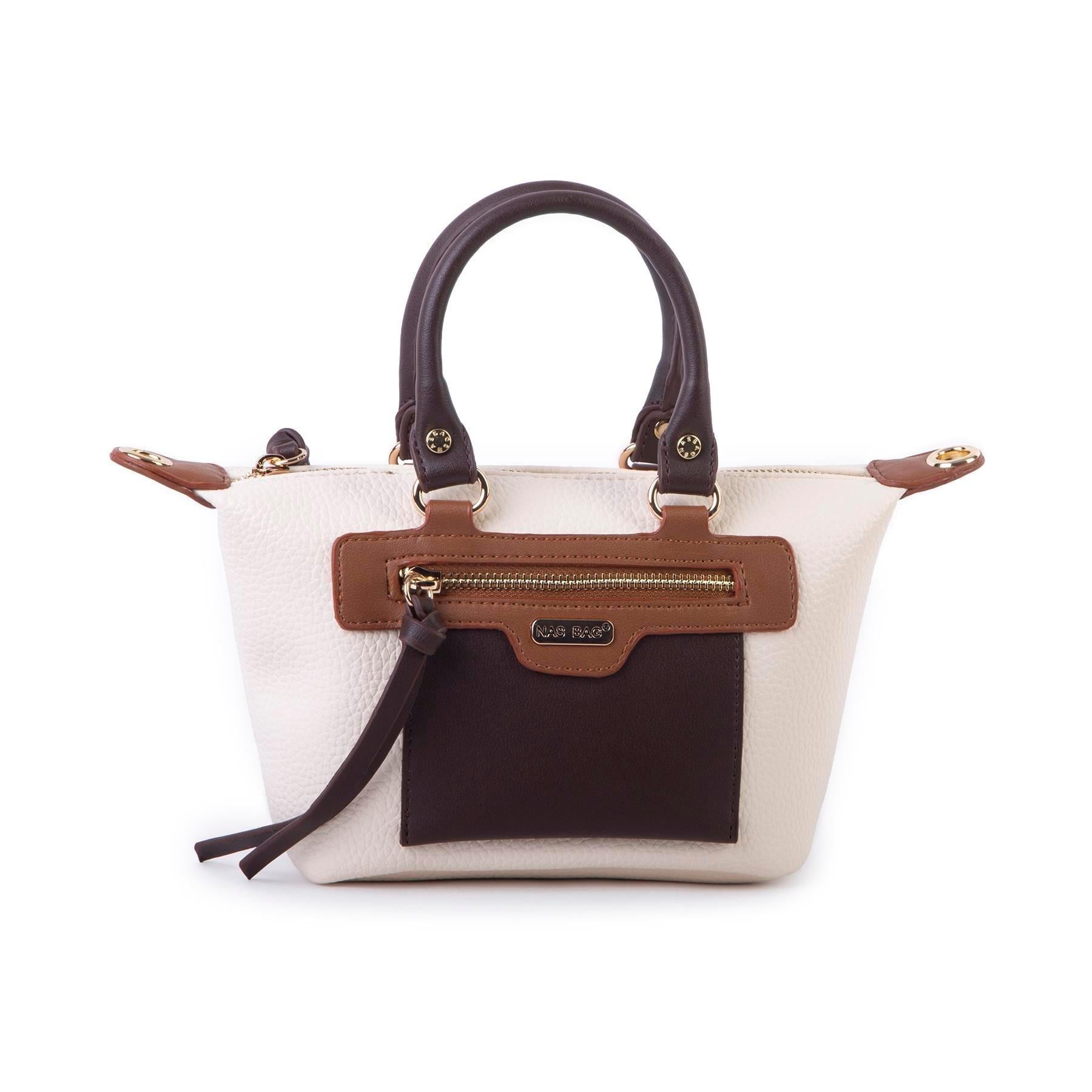 Krem kahve  Nas Bag Kadın Mini El ve Postacı Çantası 