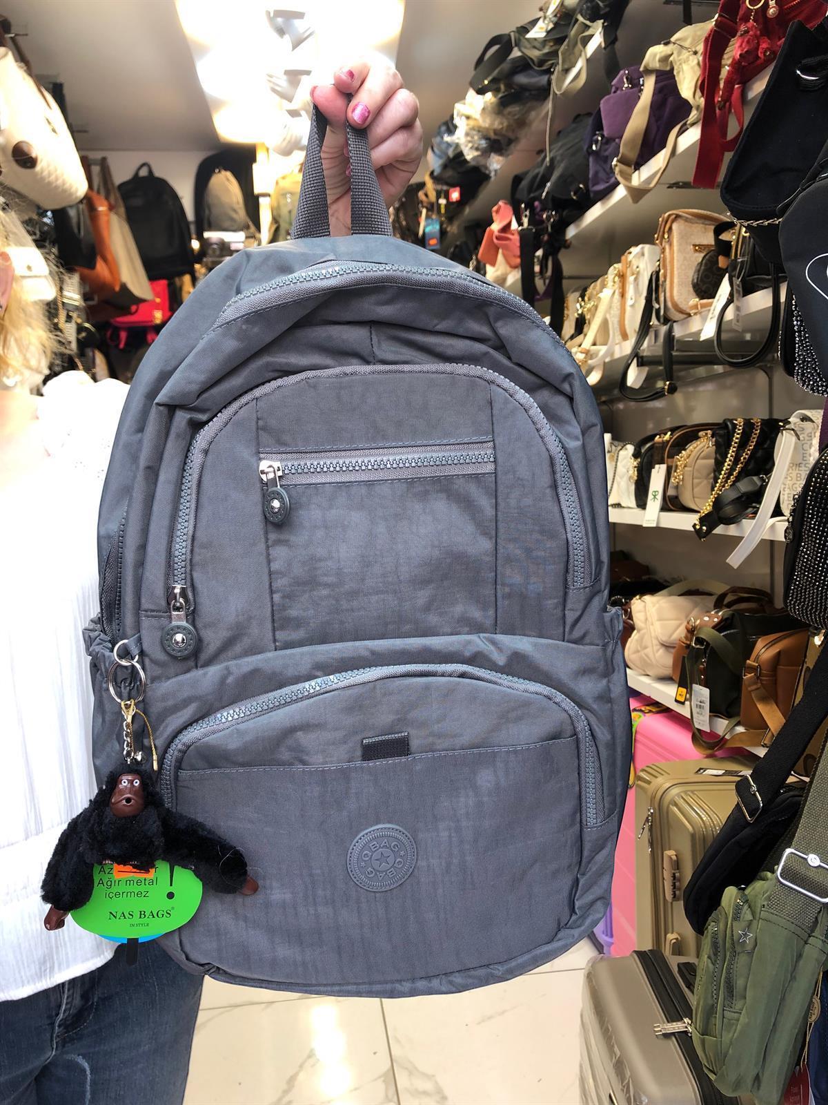 Krınkil kumaş okul çantası ebat 44cm 30 cm |elizabell.com.tr