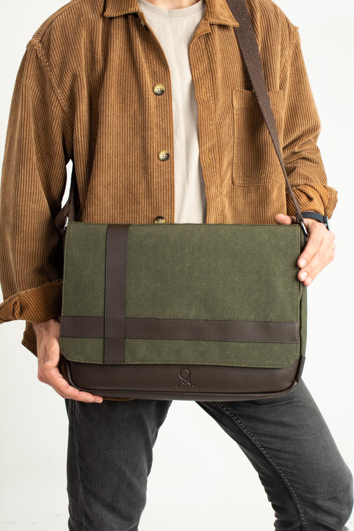 M-418 Mega bags laptop gözlu postacı çanta ebat 40cm30