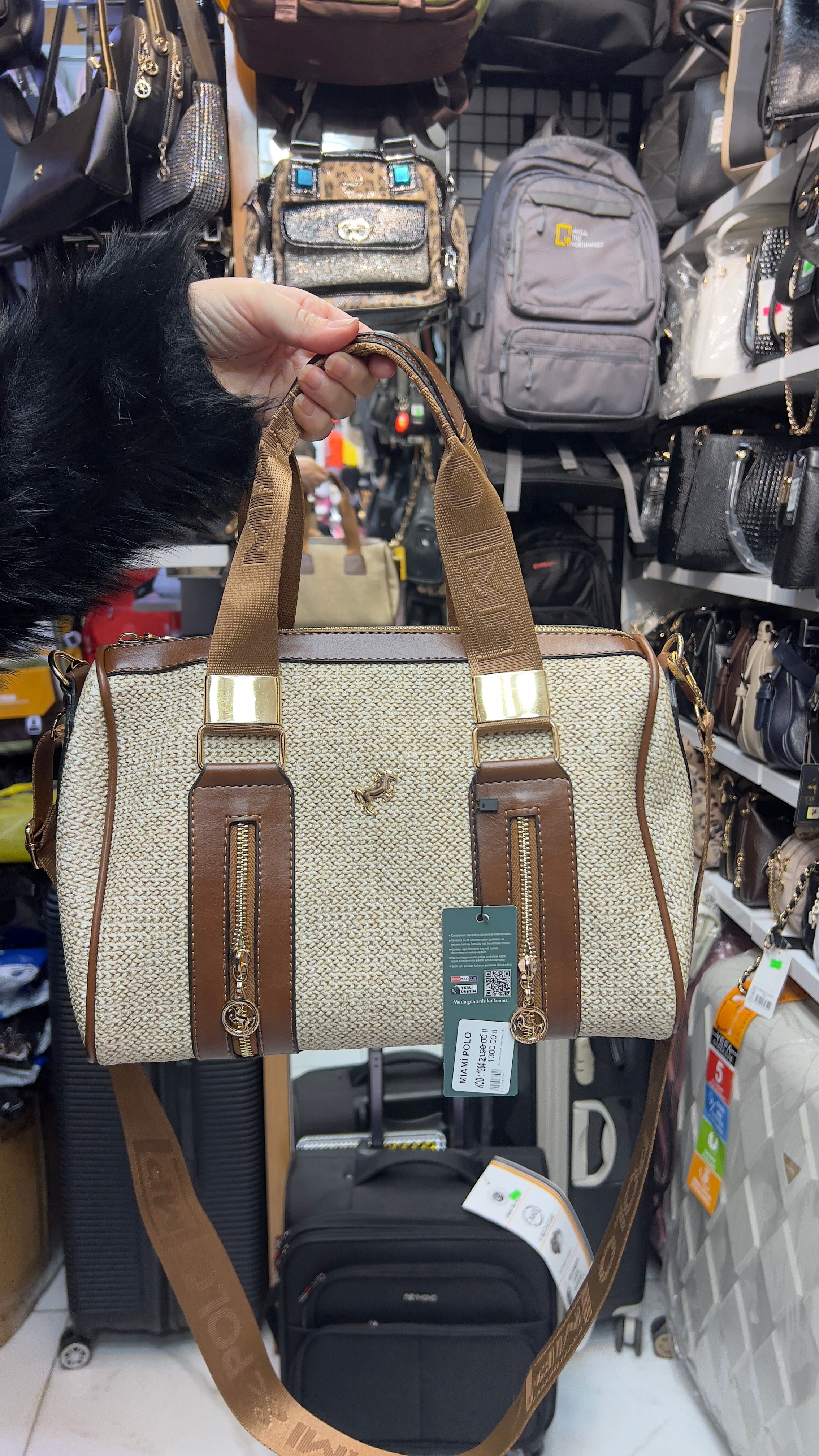 Miami Polo Clup Miami polo hasır 1204 kadın kol çantası El çantası omuz çanyası 