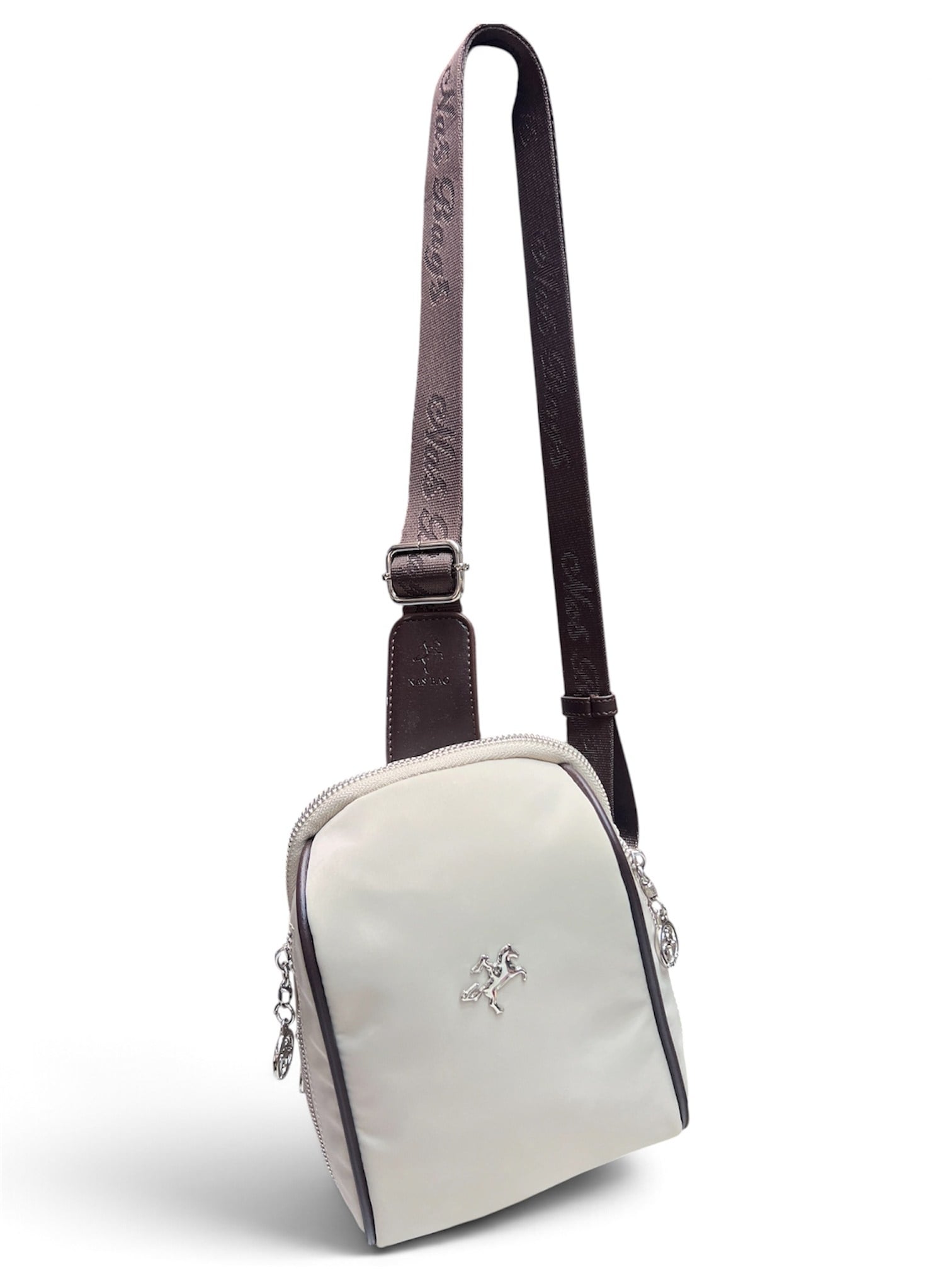 Nas Bag Bel ve Body Bag krem saten