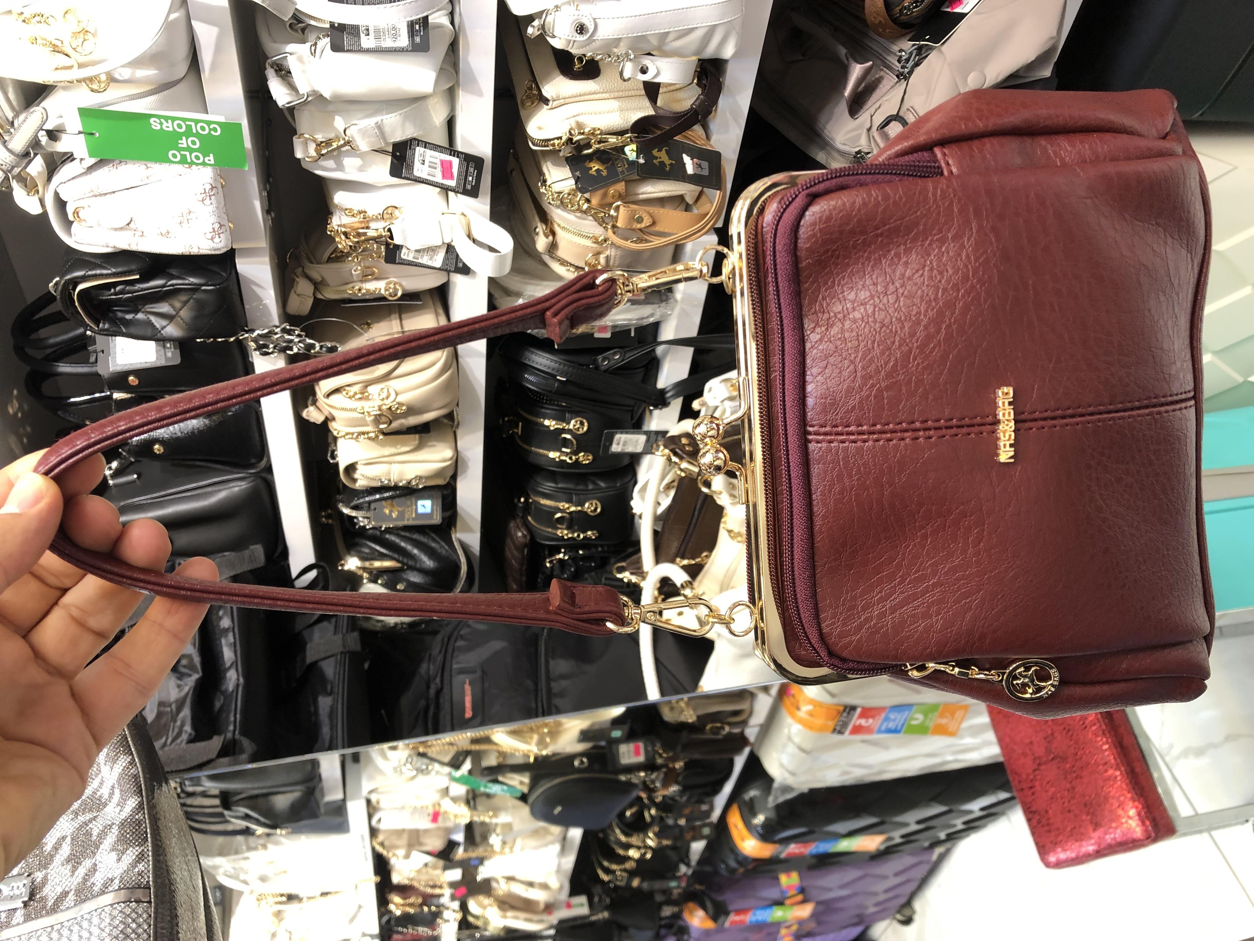 Nas Bag Burslu Klipsli Vintage Omuz ve Çapraz Çanta (23x20 cm ebatlarındadır) bordo