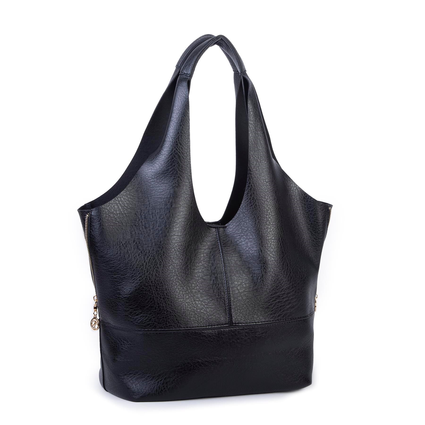 Nas Bag Büyük Boy Salaş Kadın Omuz Çantası Yavrulu Çanta Siyah Victoria