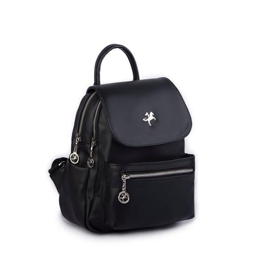 Nas Bag Kadın Sırt Çantası Çift Gözlü Spor Çanta ( 23x26x14 cm ) Siyah Dona