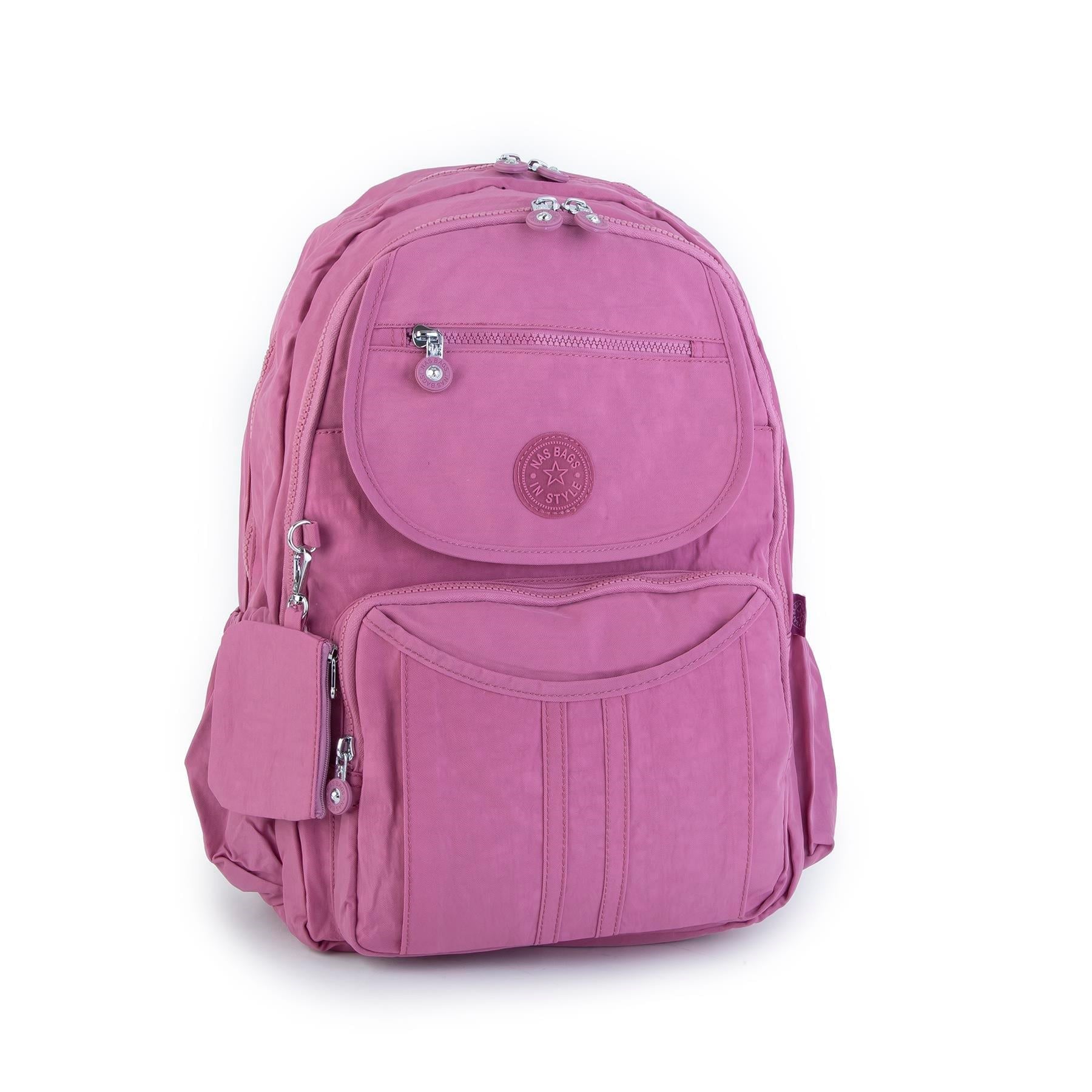 Nas Bag Unisex Büyük Boy Zararlı Kimyasal İçermeyen Waterproof Sırt Çantası Gül Kurusu