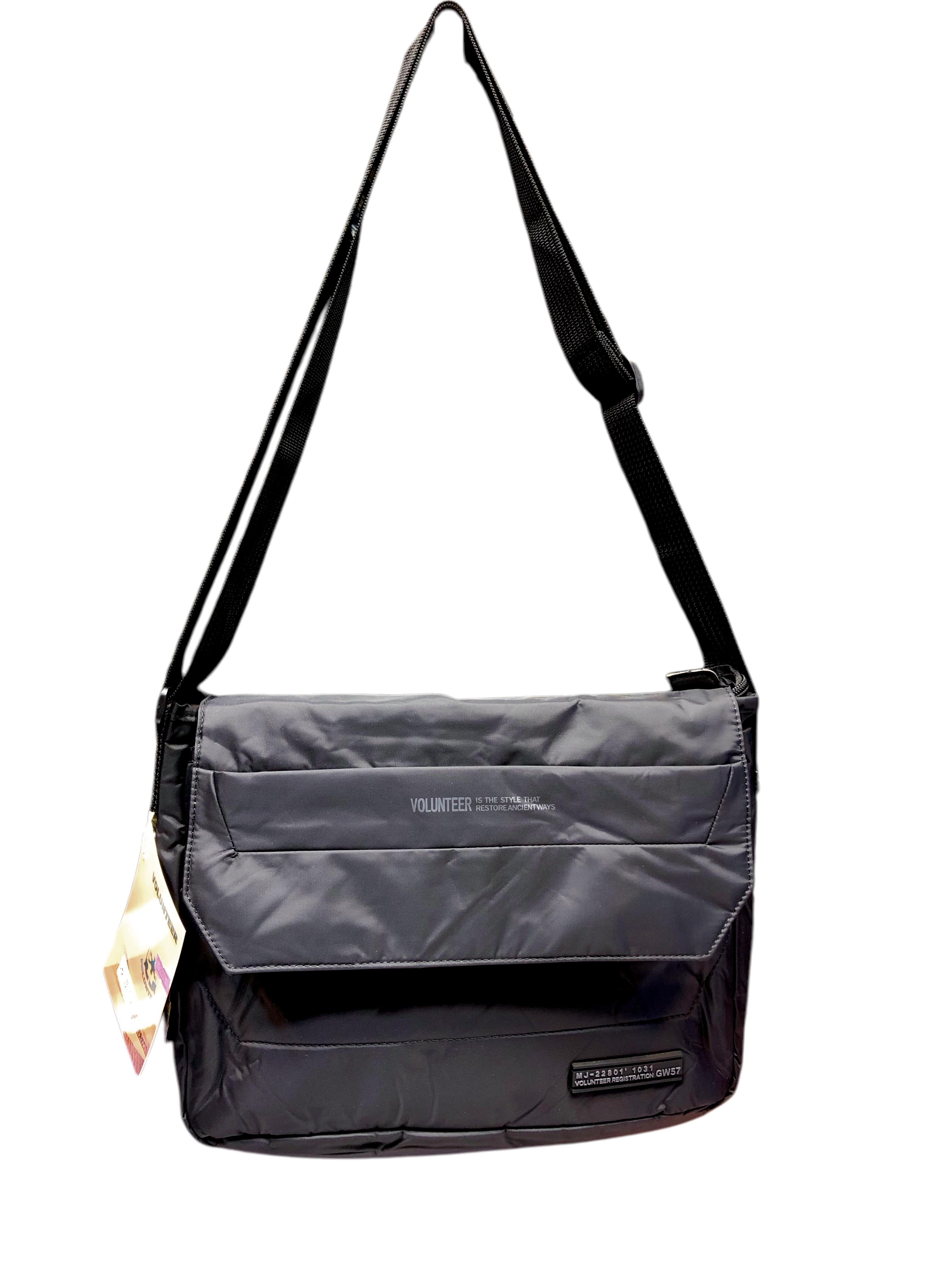 Siyah Volunteer postacı çanta ebat 24cm30