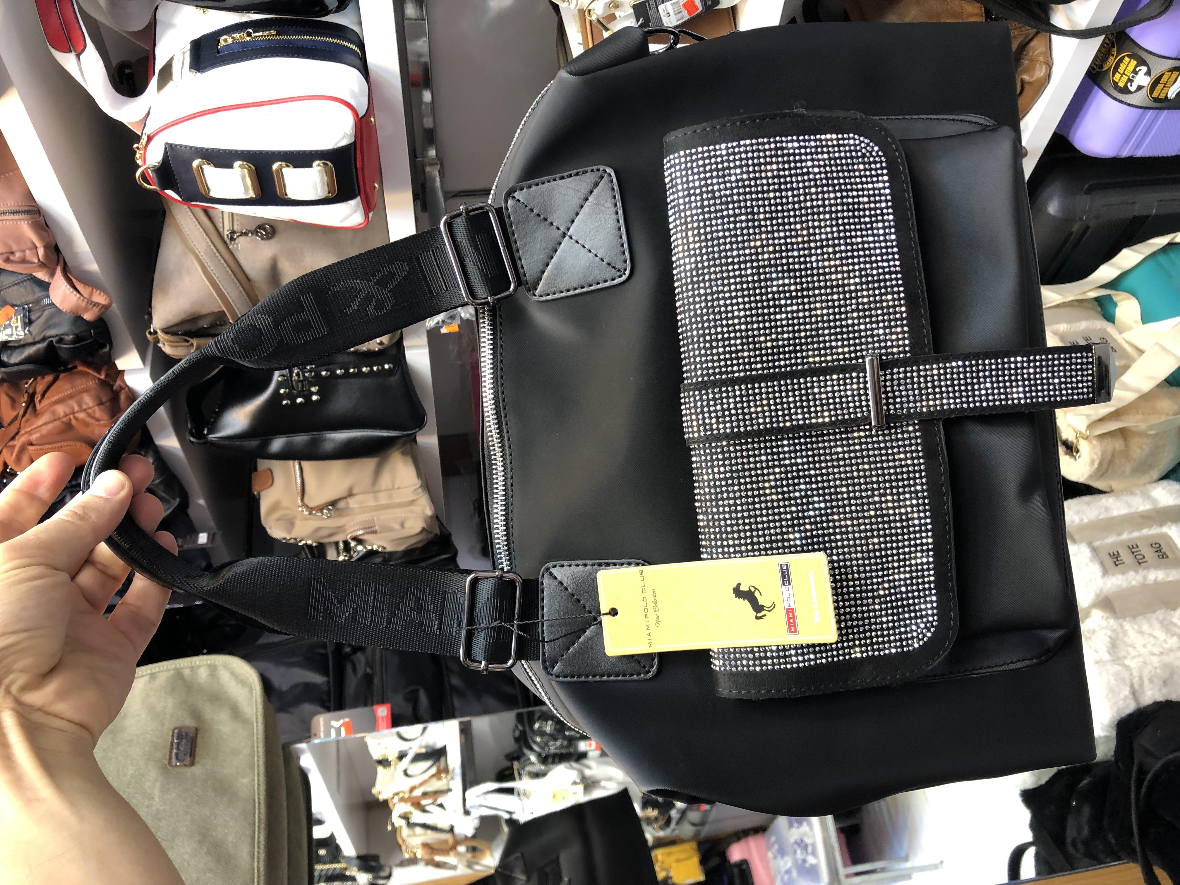 Taşlı büyük kadın omuz çantası Miami Polo ebat 40cm33