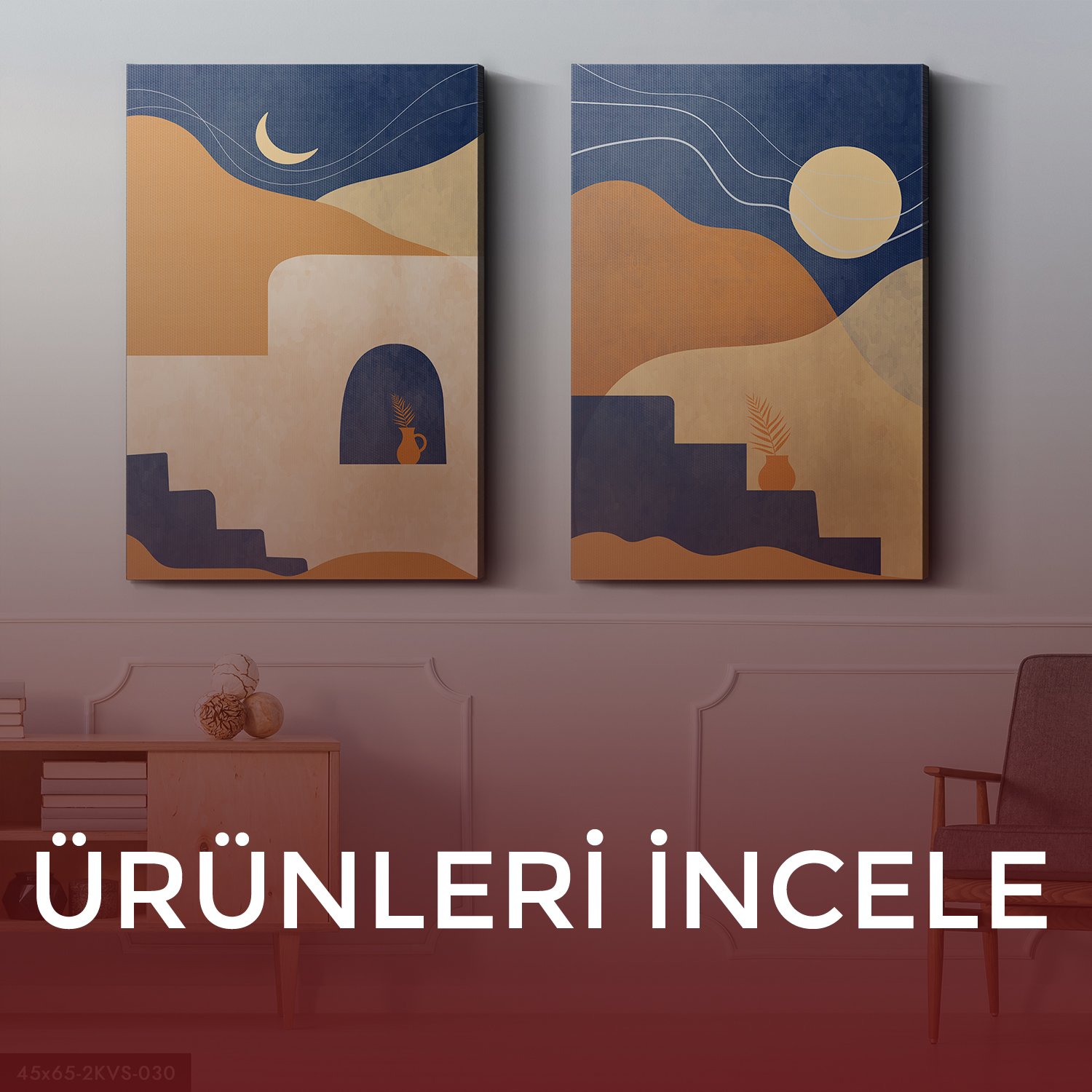 2 Parçalı KANVAS Tablolar