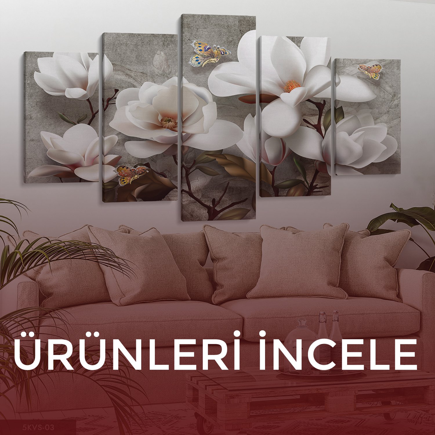 5 Parçalı KANVAS Tablolar