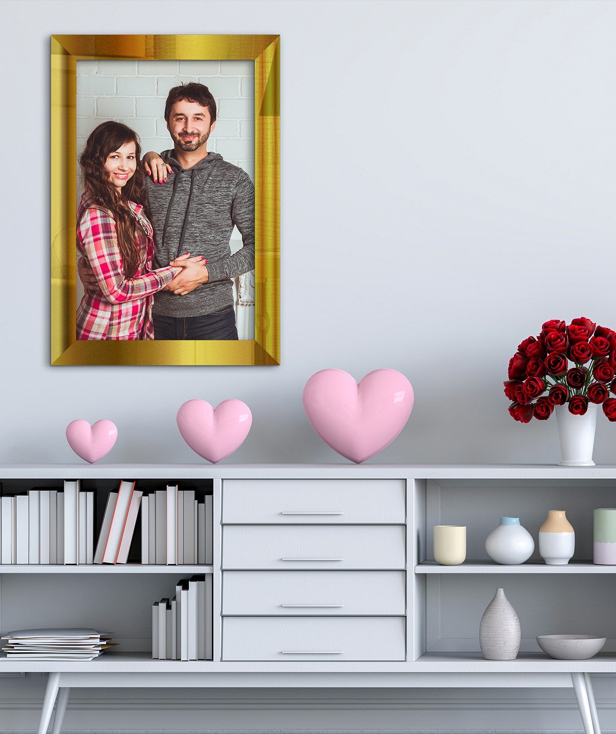 Kişiye Özel Altın Tek Parça Pleksi Tablo