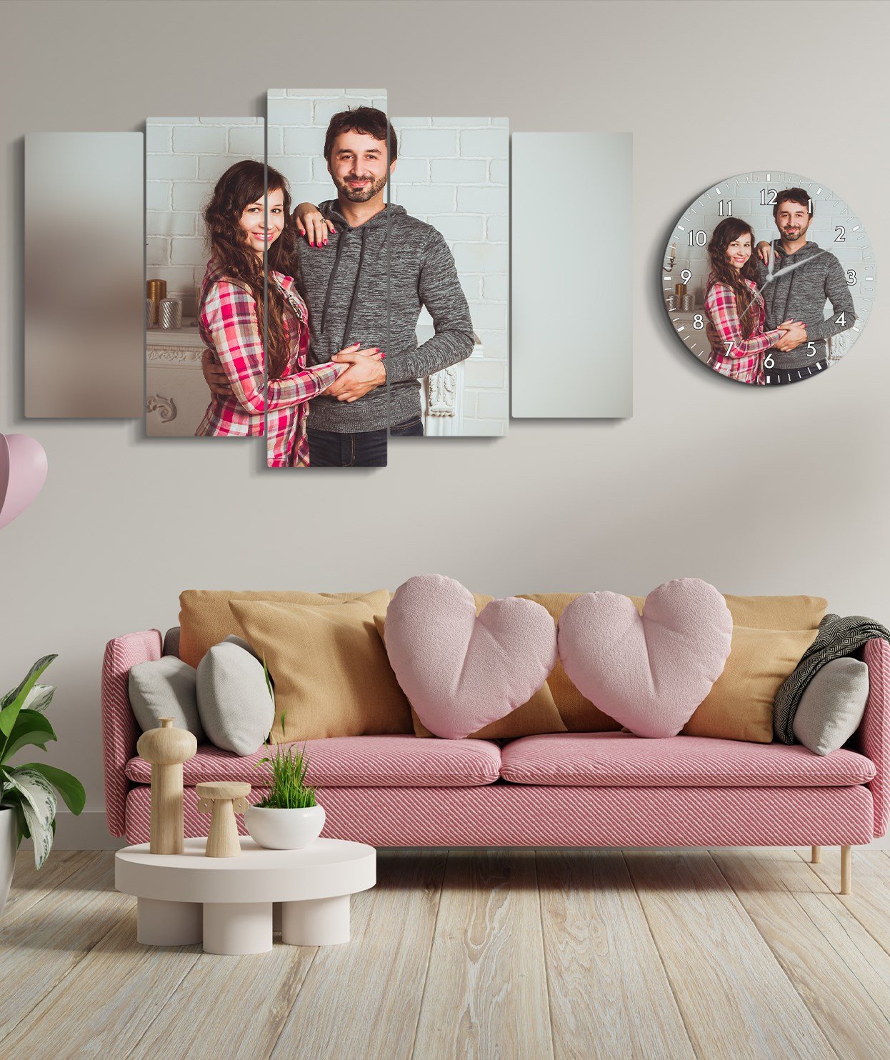 Kişiye Özel Tablo Saat Set